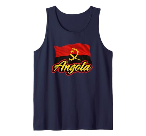 Angolanische Flagge von Angola, patriotische afrikanische Männer, Frauen, Kinder Tank Top von Angolan Flag Heritage Clothing & Gifts