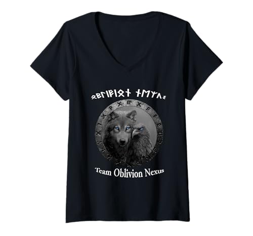 Damen Oblivion Nexus One T-Shirt mit V-Ausschnitt Damen Oblivion Nexus One T-Shirt mit V-Ausschnitt von AngoraDesign