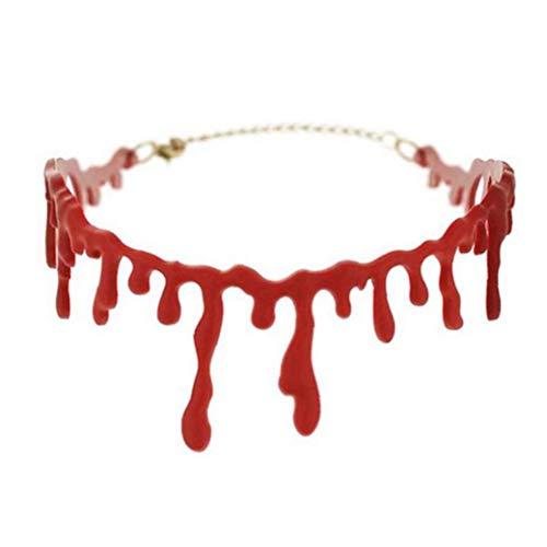 Angoter Halloween Horror Blut Halskette Dekoration Vampir Blutige Halsband Scary Partei von Angoter