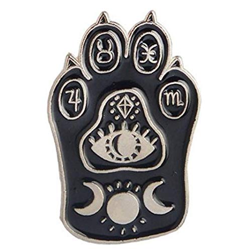 Katzen-tatzen-brosche Dripping Öl Gothic Magie Emaille Pin Witch Abdrücke Abzeichen Bekleidung Dekor Für Frauen von Angoter