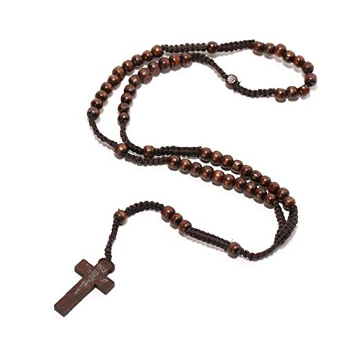 Kreuz Anhänger Halskette Kreuz Aus Holz Hals Dainty Kreuz Anhänger Christian Religious-ketten-halskette Für Unisex von Angoter