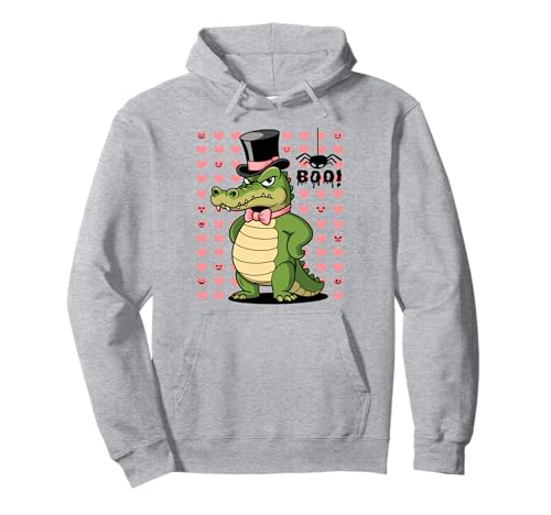 Men Women Kids Groovy Retro Funny Alligator Spooky Halloween Pullover Hoodie von Angry Alligator Lovers Halloween Costume Wildlife