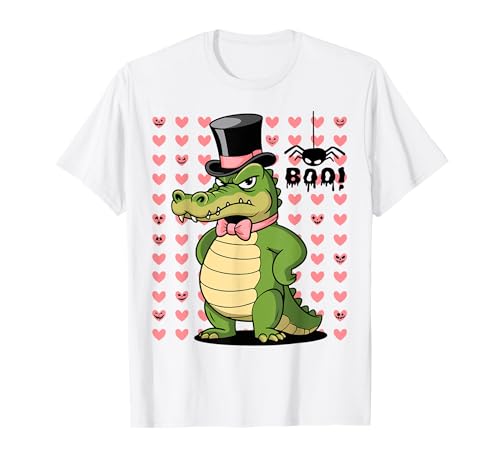 Men Women Kids Groovy Retro Funny Alligator Spooky Halloween T-Shirt von Angry Alligator Lovers Halloween Costume Wildlife
