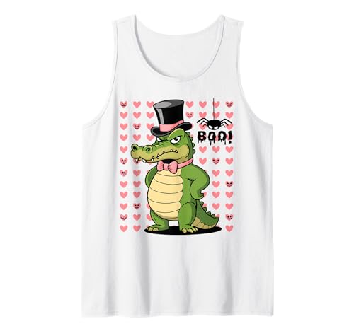 Men Women Kids Groovy Retro Funny Alligator Spooky Halloween Tank Top von Angry Alligator Lovers Halloween Costume Wildlife