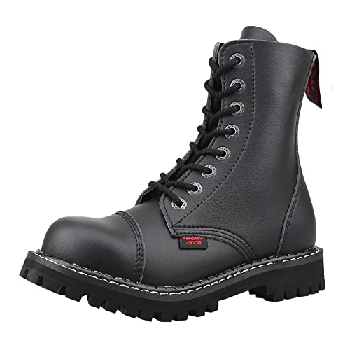 Angry Itch - 08-Loch Vegan Stiefel - PU Schwarz - Größe 45 Angry Itch - 08-Loch Vegan Stiefel - PU Schwarz - Größe 45 von Angry Itch