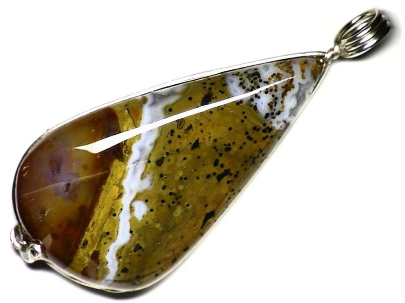 Ausgefallene Jaspis Anhänger in Sterling Silber, Rot Und Gelb Jaspis, März Birthstone, Gelbe Halskette, Ausgefallene Blutstein Schmuck von AngryTurtle