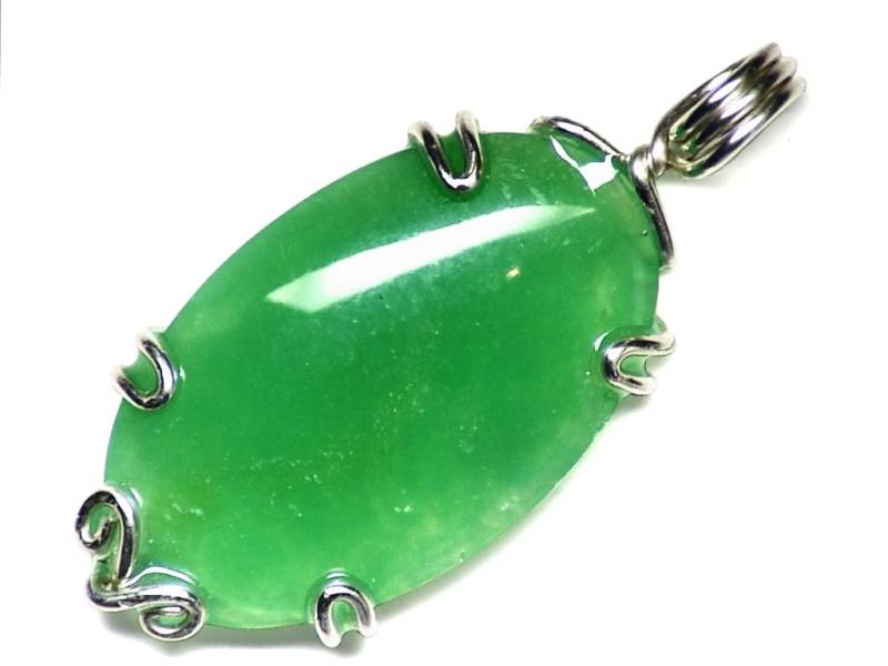 Chrysopras-Halskette, Große Chyrosprase Cabochon Anhänger, Grün Transparent Handgeschnitten Edelstein Penant, Herren Kristall Anhänger Chrysoprase von AngryTurtle