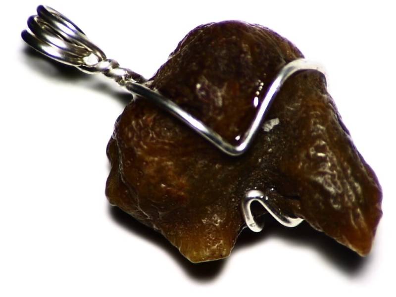 Großer Achat-Nugget-Anhänger in Sterling Silber, Roh Wüste Gobi Achat Halskette, Mongolei Unbehandelt, Schmuck, Natürliche Farbe Und Musterung von AngryTurtle