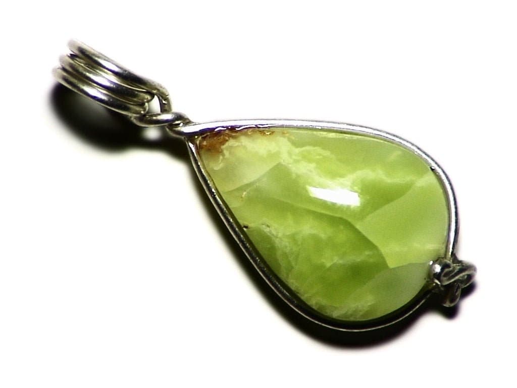 Grün Gelb Opal Halskette, Madagaskar Anhänger | 5 Ct Freiform Geschenk Für Sie, Cabochon Anhänger, Gelbe Schmuck Vorhanden von AngryTurtle