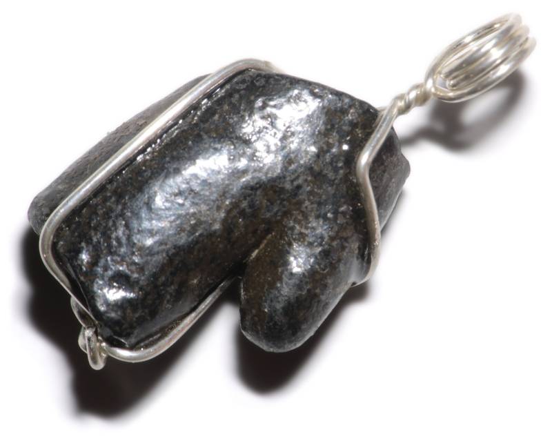 Natürliche Psilomelane Fäustlinge Halskette Aus Sterling Silber, Schwarzer Edelstein Schmuck, Schwarz Und Silber Botryoidal Orbicular Crystal von AngryTurtle
