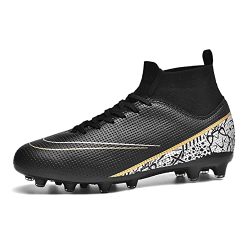 Angugu Fußballschuhe Herren Professionelle Fußballschuhe High Top Spike Cleats Kinder Jungen Professionelle Trainingsschuhe Outdoor Sport Fußball Stiefel von Angugu