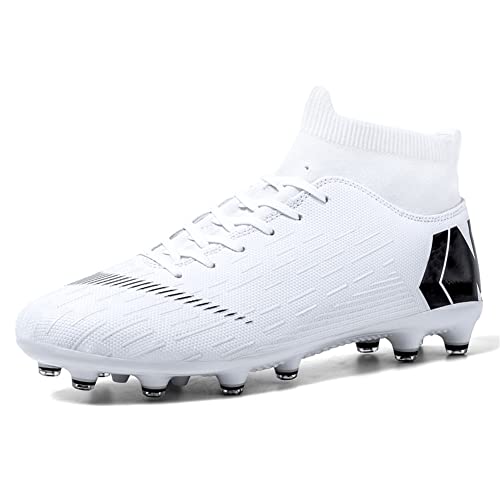 Angugu Fußballschuhe Herren Professionelle Fußballschuhe High Top Spike Cleats Kinder Jungen Professionelle Trainingsschuhe Outdoor Sport Fußball Stiefel von Angugu