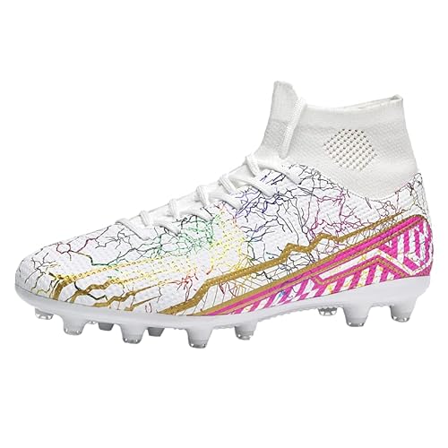 Angugu Womens Football Boots Unisex Fußballschuhe für Männer Jugend Jungen Mädchen Professionelle Spikes Indoor Outdoor Sportwettbewerbstraining von Angugu