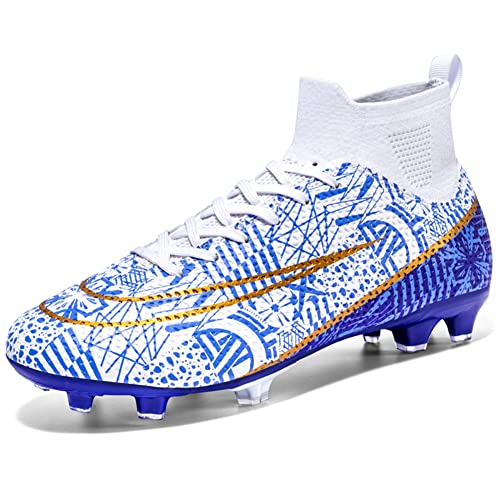 Angugu Womens Football Boots Unisex Fußballschuhe für Männer Jugend Jungen Mädchen Professionelle Spikes für Indoor Outdoor Athletic Wettbewerbstraining Turnschuhe von Angugu