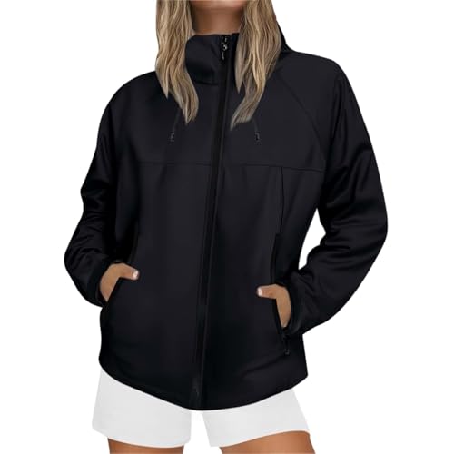 Angxiwan regenjacke damen Regenjacke Softshelljacke Leicht Wasserdicht Regenmantel Atmungsaktiv Fahrradjacke übergangsjacke Fahrrad Outdoorjacke Atmungsaktiv Funktionsjacke windjacke damen von Angxiwan