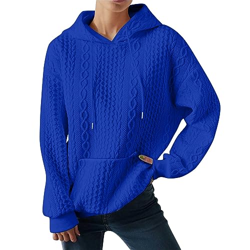 Angxiwan üBergangsjacke Damen Angebote Damen Sweatshirt Hooded Oversize Pullover mit Tasche Oberteile Freizeit Baumwolle Hoodie Vintage Herbst Jacket Fitness Kapuzenpulli Bequemer Leicht Streetwear von Angxiwan