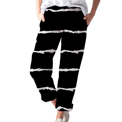 Hosen Damen Elegant Freizeithosen Bequem Sommorhose Bequem Jogginghose mit Bedruckt Outdoorhose Loose Trainingshose Hawaii Yogahose Strandhose Damen Große Größen von Angxiwan