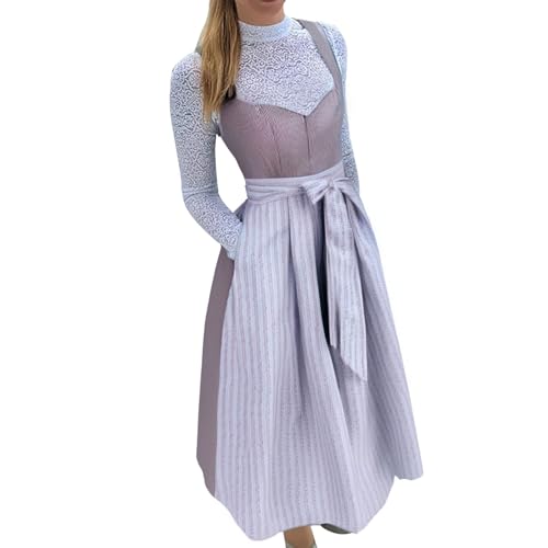 Trachtenhemd Kinder,Trachtenkleid Dirndlkleid Trachtenmode Midi Bayerisches Dirndl Kleid für Damen Lang Wiesn Outfit Elegant Retro Kleider Festlich für Bierfest Oktoberfest von Angxiwan