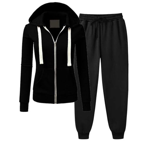 casual outfit damen Jogginganzug Hosenanzüge Activewear Sportswear Warme Sportklamotten Herbst Sportset Jogging Hose Hoodie Jacke Kuschelig Gym Bekleidungssets zweiteiler damen sommer hose und top von Angxiwan