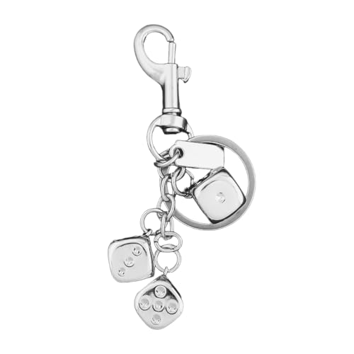 Angyape Cooler Würfel-Schlüsselanhänger, silberfarben, goldfarben, Taschenanhänger für Handtaschen, Tragetaschen, Rucksack, Zubehör, Geschenk für Damen und Herren, Splitter, Large Angyape Cooler Würfel-Schlüsselanhänger, silberfarben, goldfarben, Taschenanhänger für Handtaschen, Tragetaschen, Rucksack, Zubehör, Geschenk für Damen und Herren, Splitter, Large von Angyape