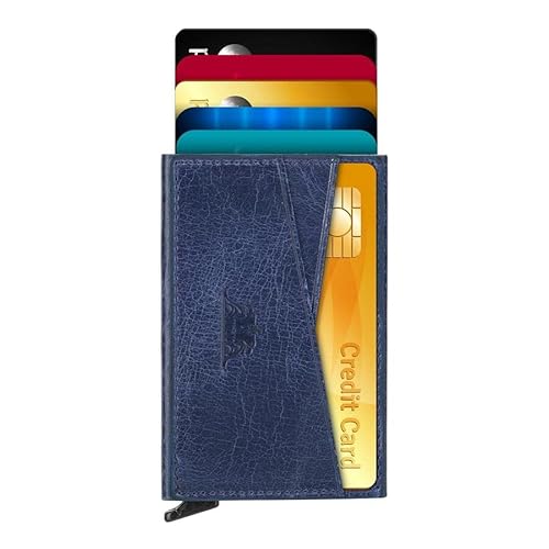 Ani Yuzuk Men's Crosswise Travel Accessory-Envelope Card Holder, Blau von Ani Yuzuk