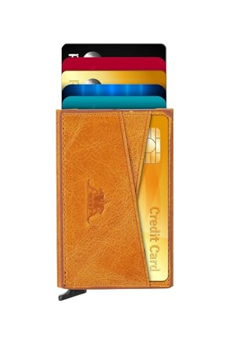 Ani Yuzuk Men's Crosswise Travel Accessory-Envelope Card Holder, Senfgelb, 6 cm x 10 cm x 1 cm von Ani Yuzuk