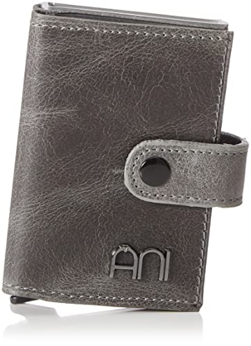 Ani Yuzuk Men's React Bi-Fold Wallet, Grau von Ani Yuzuk