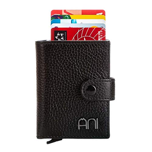 Ani Yuzuk Men's Robin Bi-Fold Wallet, Schwarz von Ani Yuzuk