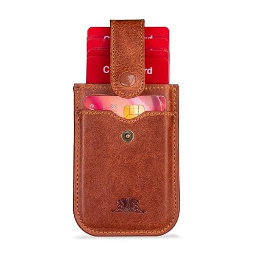 Ani Yuzuk Men's Slide Travel Accessory-Envelope Card Holder, Tan von Anı Yüzük