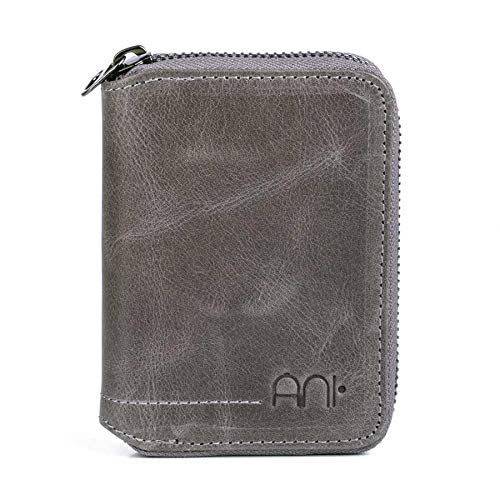 Ani Yuzuk Men's ZipSafe Bi-Fold Wallet, Grau, 9 cm x 11 cm x 1.5 cm von Ani Yuzuk