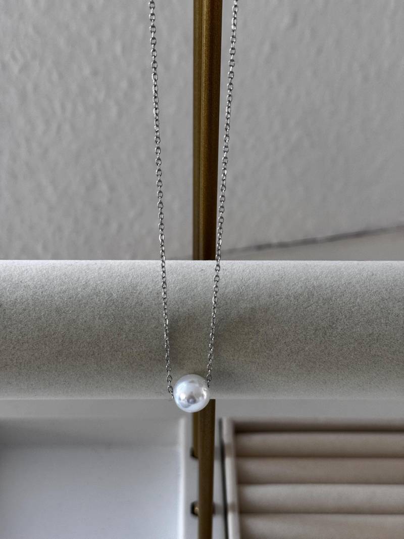 Edelstahl Vergoldet Kunstperlen Halskette Edelstahl Vergoldet Kunstperlen Halskette von AniJewelShop