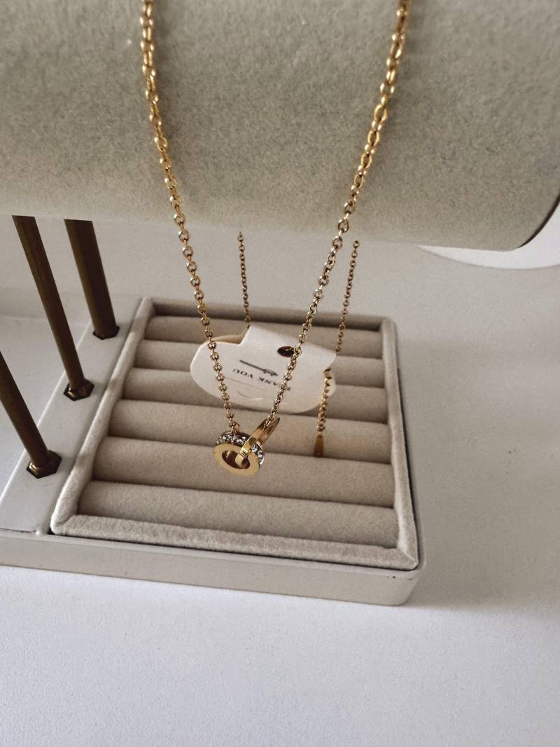 Halskette Aus Edelstahl, Ineinandergreifende Ringe von AniJewelShop