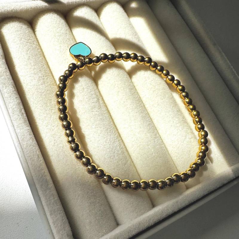 Moderne Art-Herz-Form-Edelstahl-Überzug 18K Gold Überzogene Armband Moderne Art-Herz-Form-Edelstahl-Überzug 18K Gold Überzogene Armband von AniJewelShop