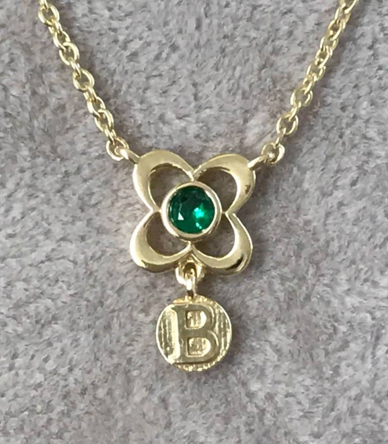 Halskette Für Freundin Zierliche Birthstone Halskette, Blumen Valentinstag Geschenk von AniJewelryDesign