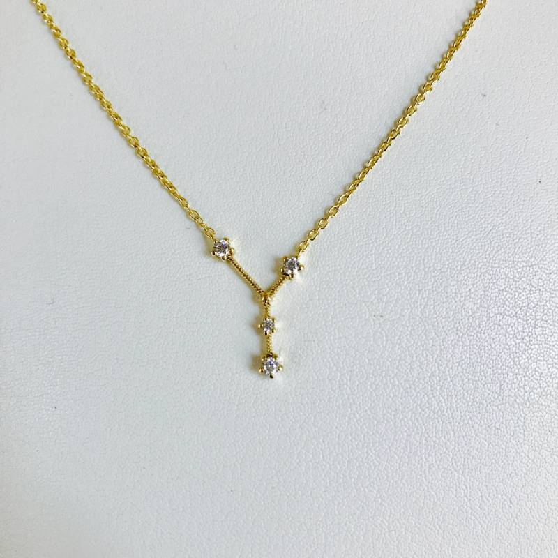 Krebs Sternzeichen Halskette, Celestial Cancer Astrologie Sternbild Geburtsstein Halskette Weihnachtsgeschenk von AniJewelryDesign