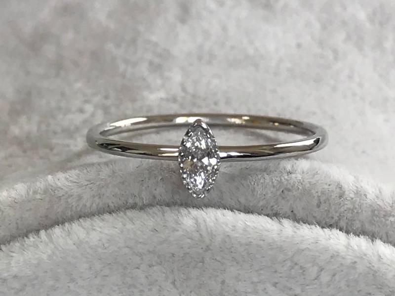 Marquise Diamant 14 K Gold Versprechen Ringe, Weihnachten Geschenk Ring Stapelbar, Ringe Gelbgold, Weißgold Zirkonia Handgefertigte von AniJewelryDesign