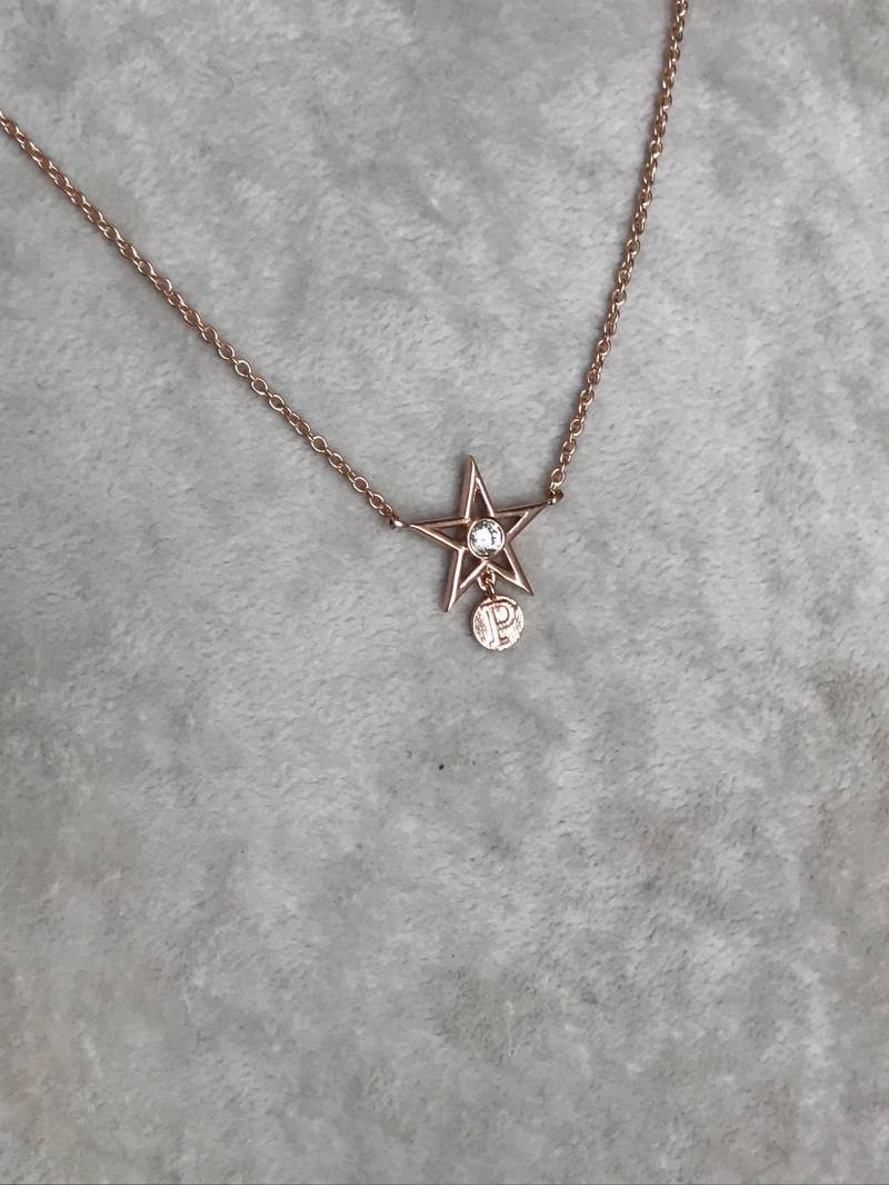 Muttertag Halskette Mutter Mit Initial, Benutzerdefinierte Birthstone Initial Halskette, Stern von AniJewelryDesign