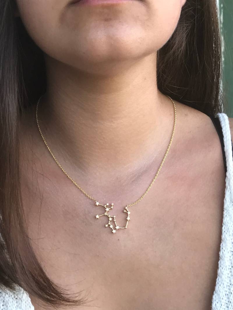 Schütze Sternzeichen Schmuck, Weihnachten Geschenk Gold Halskette Für Sie, Celestial Halskette, Astrologie Sternbild von AniJewelryDesign