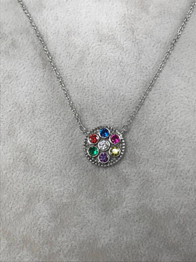 Weihnachtsgeschenk Personalisierte Mutter Halskette, Personalisierte Geburtsstein Geschenk Für Mama, Familie Halskette Mama von AniJewelryDesign