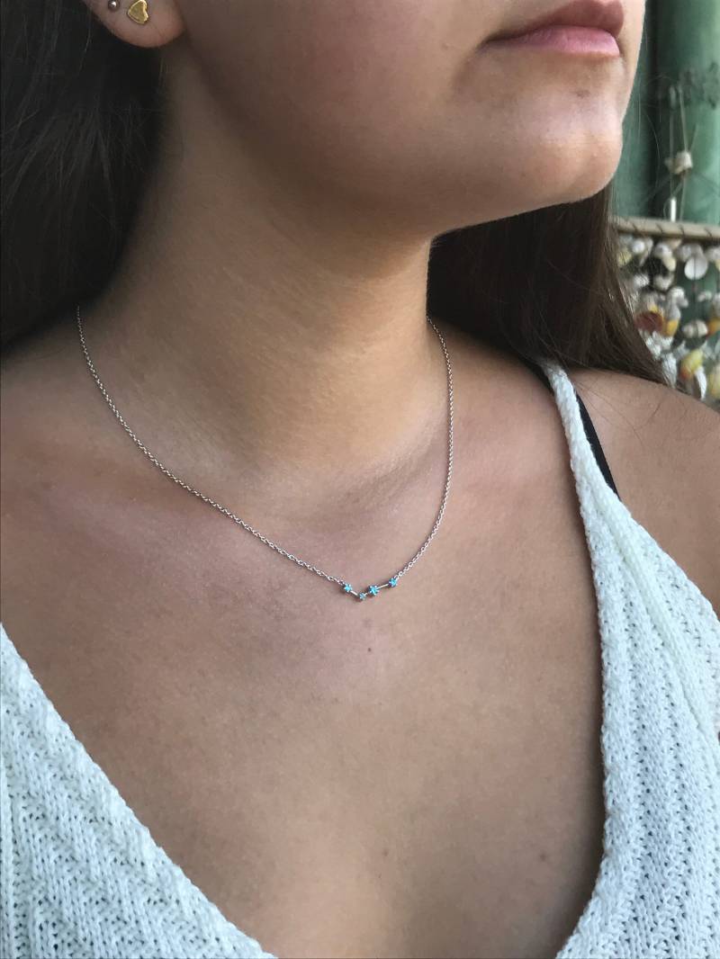 Widder Gold Sternzeichen Halskette Für Sie, Celestial Schmuck Halskette, Astrologie Weihnachten Geschenk Sternbild Geburtsstein von AniJewelryDesign