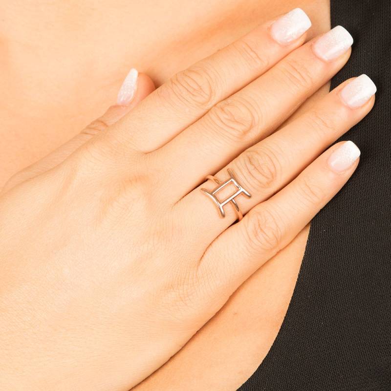 Zwillinge 14K Gold Sternzeichen Ring, Schmuck Ringe, Astrologie Zeichen Schmuck, Horoskop Weihnachten Geschenk Ringe von AniJewelryDesign