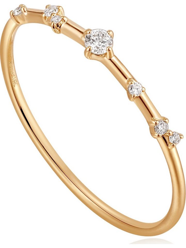 Ania Haie Fingerring Ania Haie Damen-Damenring 585er Gelbgold Diamant von Ania Haie