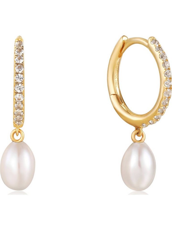 Ania Haie Paar Creolen Ania Haie Damen-Creolen 585er Gelbgold Saphir (Paar), Radiance von Ania Haie