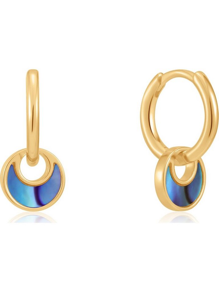 Ania Haie Paar Creolen Ania Haie Damen-Creolen 925er Silber Perlmutt Mond (Paar) von Ania Haie