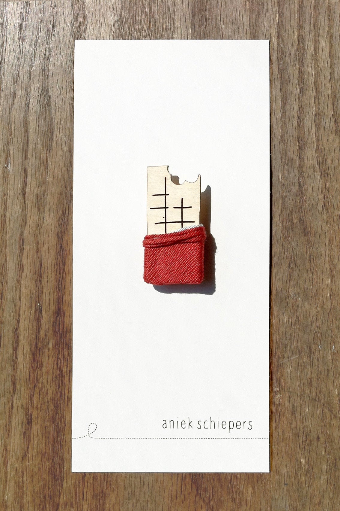 Brosche Schokoriegel -Extra Groß von AniekSchiepers