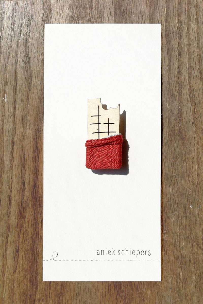 Brosche Schokoriegel -Extra Groß von AniekSchiepers