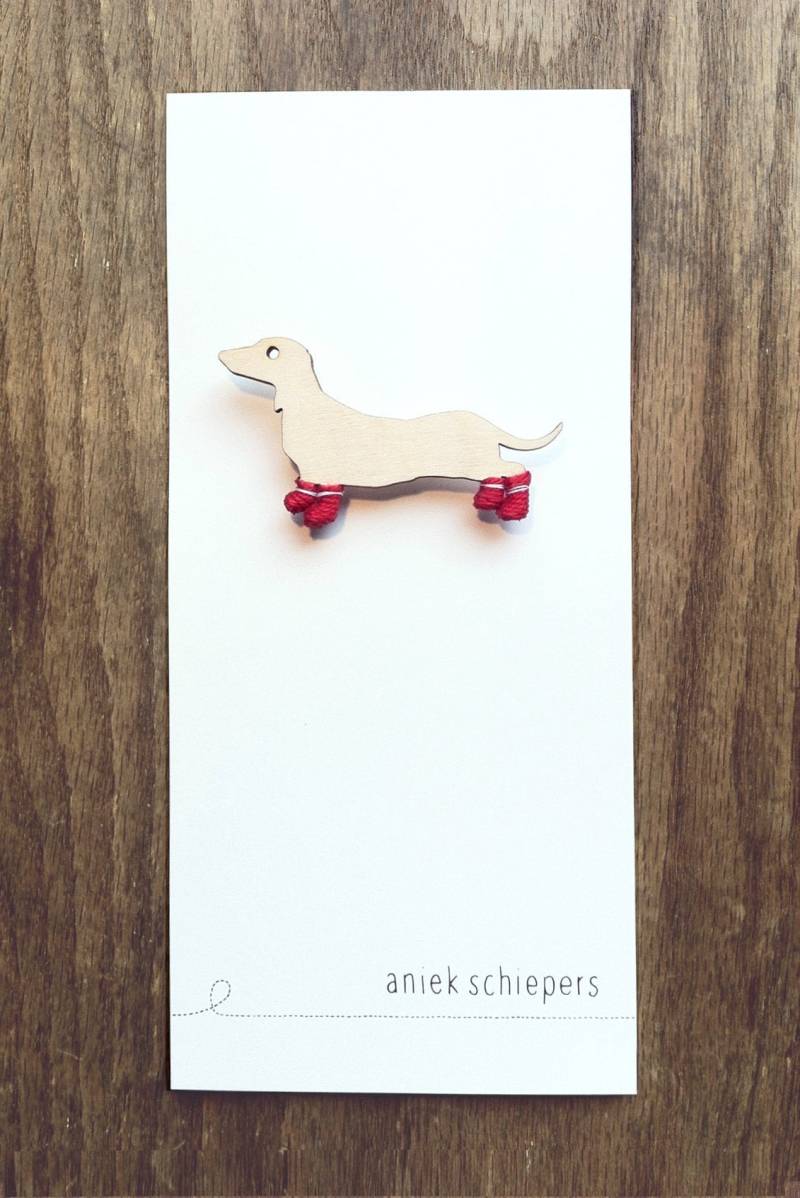 Dackel-Brosche von AniekSchiepers