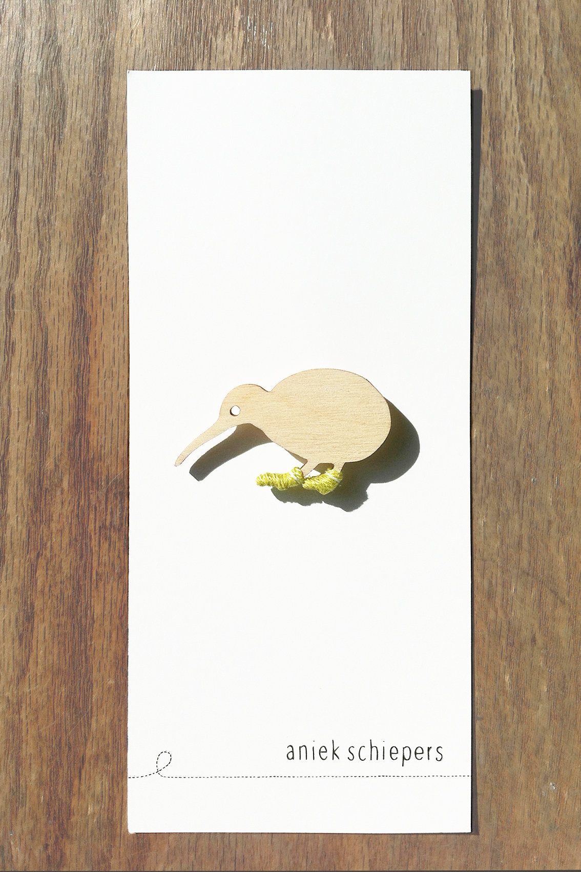 Kiwi-Brosche von AniekSchiepers