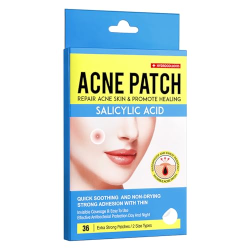 36 Pcs Salicylsäure-Akne-Patch - versteckt Gesichtspickel Hydrokolloid-Patches - nicht an Tieren getestet von Anifer