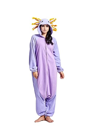 Axolotl Animal Onesie, Adult Unisex Jumpsuit, Carnival Costume, Halloween Pyjamas, Cosplay Pyjamas von Anikigu